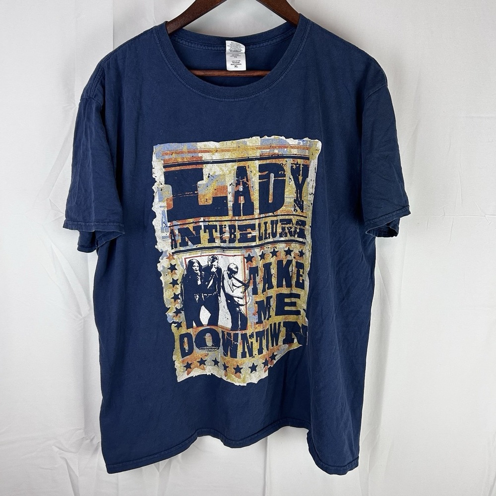 LADY ANTEBELLUM 2014 Shirt Take Me Downtown Adult Extra Large Concert Tour Blue